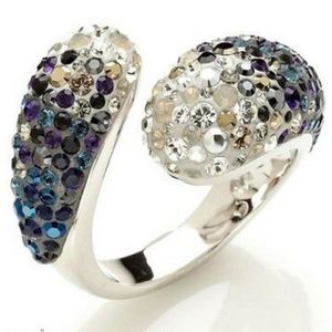 Swarovski Louise Jet Ring Sz7